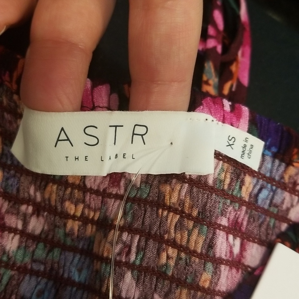 💕ASTR💕 Edwina Floral Corset Long Sleeve Top ~ Purple Floral Print XS NWT - Picture 13 of 14